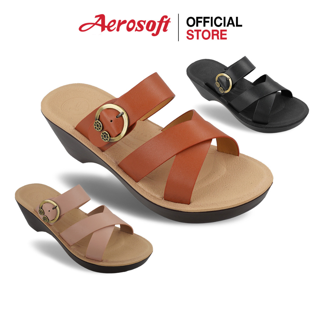 aerosoft-แอโร่ซอฟ-รองเท้าแตะเพื่อสุขภาพผู้หญิงแบบสวม-ส้นสูง-2-5-นิ้ว-รุ่น-fw8267