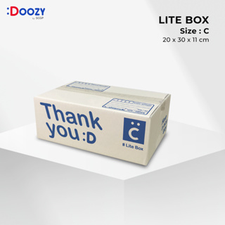 Lite Box กล่องไปรษณีย์ ขนาด C ( 20x30x11 ซม.) แพ็ค 20 ใบ กล่องพัสดุ กล่องฝาชน Doozy Pack ถูกที่สุด!