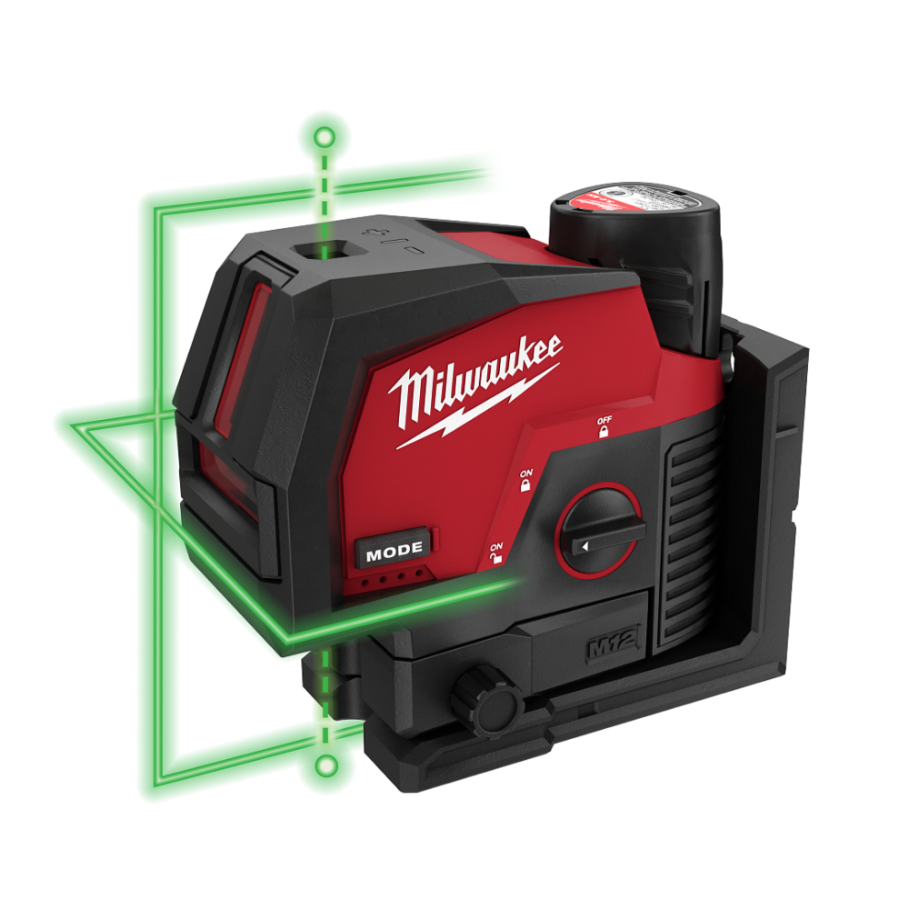 milwaukee-เลเซอร์วัดระดับและวางแนวดิ่ง-รุ่น-m12-cllp-0c-เครื่องเปล่า