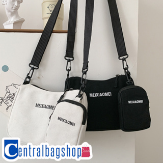 centralbagshop(C1646) กระเป๋าสะพายข้าง ผ้าแคนวาส