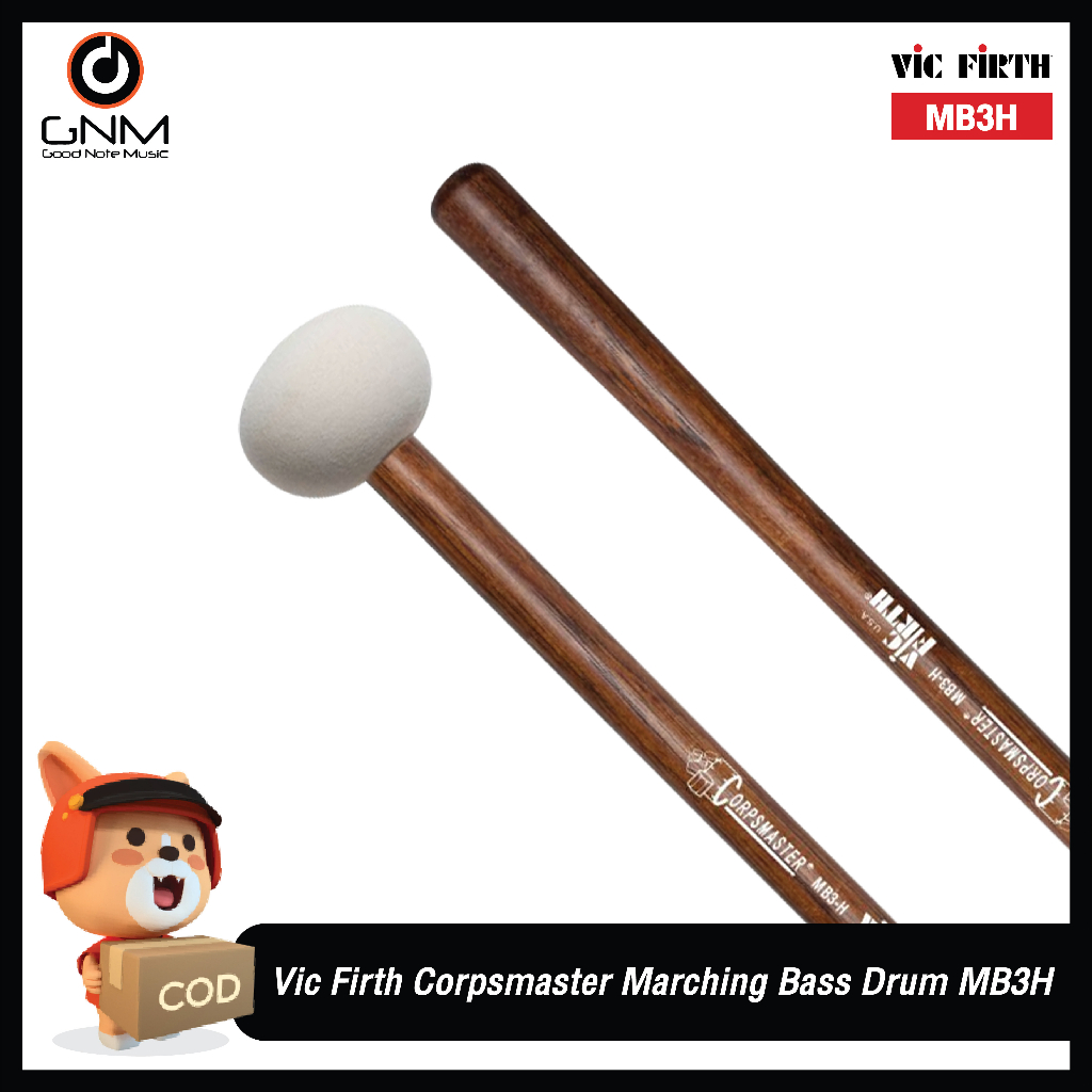 vic-firth-ไม้กลองใหญ่มาร์ชชิ่ง-รุ่น-mb-3h-corpsmaster-marching-bass-drum