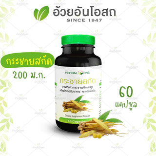 Finger Root Extract กระชายสกัด (กระชายขาวสกัด) อ้วยอันโอสถ / Herbal One 60 แคปซูล EXP16/12/2024