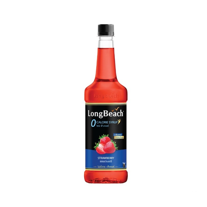 LongBeach Zero Calories Strawberry Syrup ลองบีชไซรัปไม่มีแคลอรี่สตรอว์