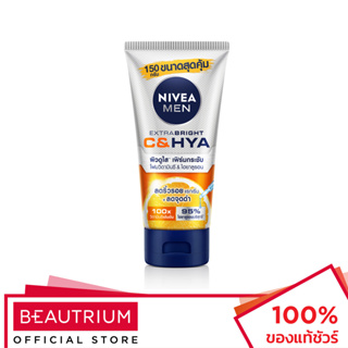 NIVEA Men Extra Bright C&amp;HYA Age Defense Vitamin Wash ผลิตภัณฑ์ทำความสะอาดผิวหน้า 150g