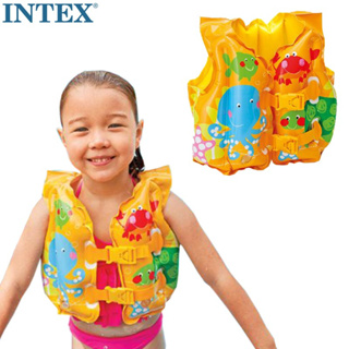 Intex เสื้อชูชีพเป่าลม ชูชีพเด็ก ลายปลาทะเล ขนาดเด็ก 3-5 ขวบ 59661