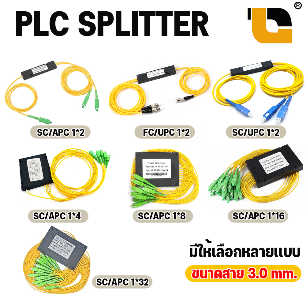 กล่องแยก สาย ไฟเบอร์ ออฟ ติก สายใยแก้ว PLC SPLITTER FIBER OPTIC SC/APC ...