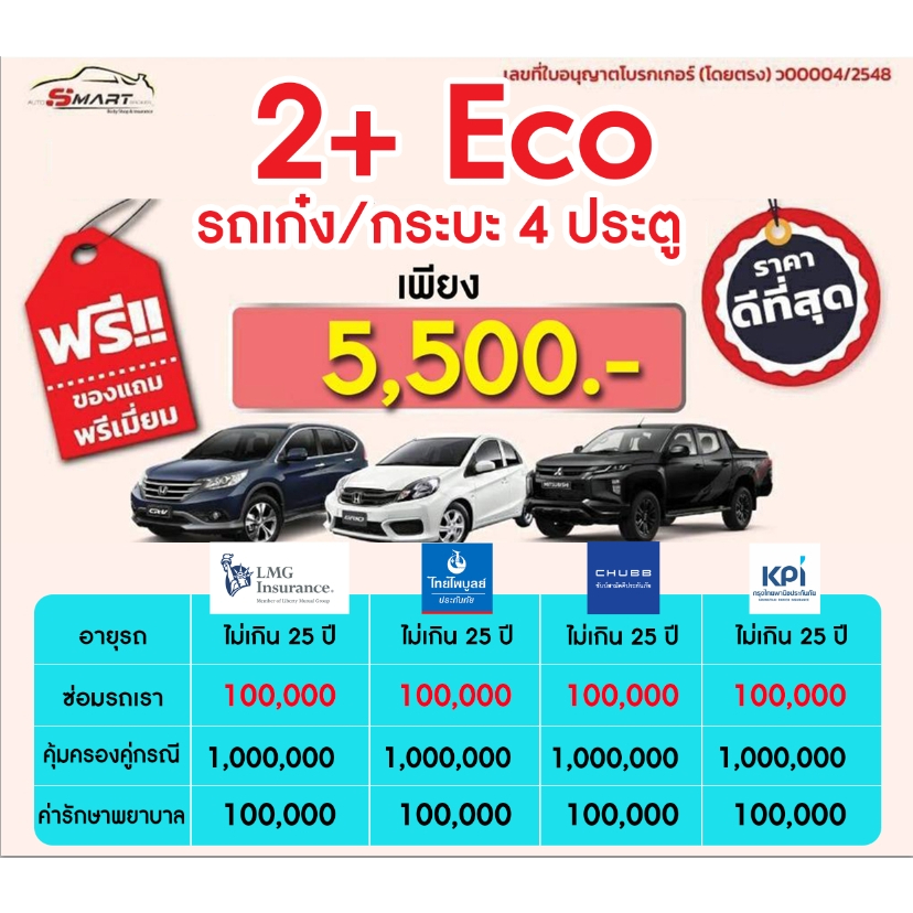 2-eco-เก๋ง-กระบะ-4-dr-ราคาเริ่มต้น-5-500-ราคาดี-ไม่มีบวกเพิ่ม-ประกันดี-เคลมง่าย-มีอู่ซ่อมเอง-ประกันภัย-ผ่อนได้-ตรง