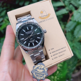 EG-3303 นาฬิกาข้อมือผู้ชาย AMERICA EAGLE สายสแตนเลส นาฬิกาข้อมือราคาถูก