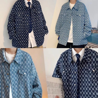 สินค้า LKA839 เสื้อคลุมพิมลายผู้ชาย เสื้อเชิ๊ตแฟชั่น ไซส์ใหญ่ สไตล์เกาหลี ทรงหลวม อก40-50 พร้อมส่ง!!