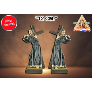 รูปปั้น พระเยซู แบกไม้กางเขน พระคริสต์ คาทอลิก Catholic Jesus statue Figurine