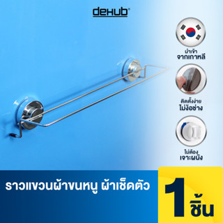 DeHUb ราวแขวนผ้าขนหนู ไม่ต้องเจาะผนังให้เป็นรู สแตนเลส ตัวแขวน ตะขอแขวนอเนกประสงค์ ตะขอแขวนเสื้อ