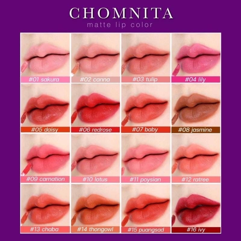 ภาพหน้าปกสินค้าลิปแมทชมนิต้า ลิปแมทจูบไม่หลุด สีสวย ติดนาน ไม่ติดแมส ลิปชมนิต้า Chomnita ลิปแมท จากร้าน minmin_minmin12345 บน Shopee