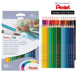 ชุดสีไม้ระบายน้ำ PENTEL รุ่น ARTS ดินสอสีไม้ระบายน้ำ Pentel Arts Watercolour Pencils 12/24/36 สี