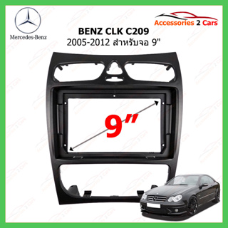 หน้ากากเครื่องเล่น BENZ รุ่น CLK C209 ปี 2005-2012 ขนาดจอ 9 นิ้ว รหัสสินค้า BE-054N