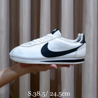 มือสองของแท้ Nike Classic Cortez Leather รองเท้าผ้าใบหนังต่ำสำหรับผู้ชายและผู้หญิง