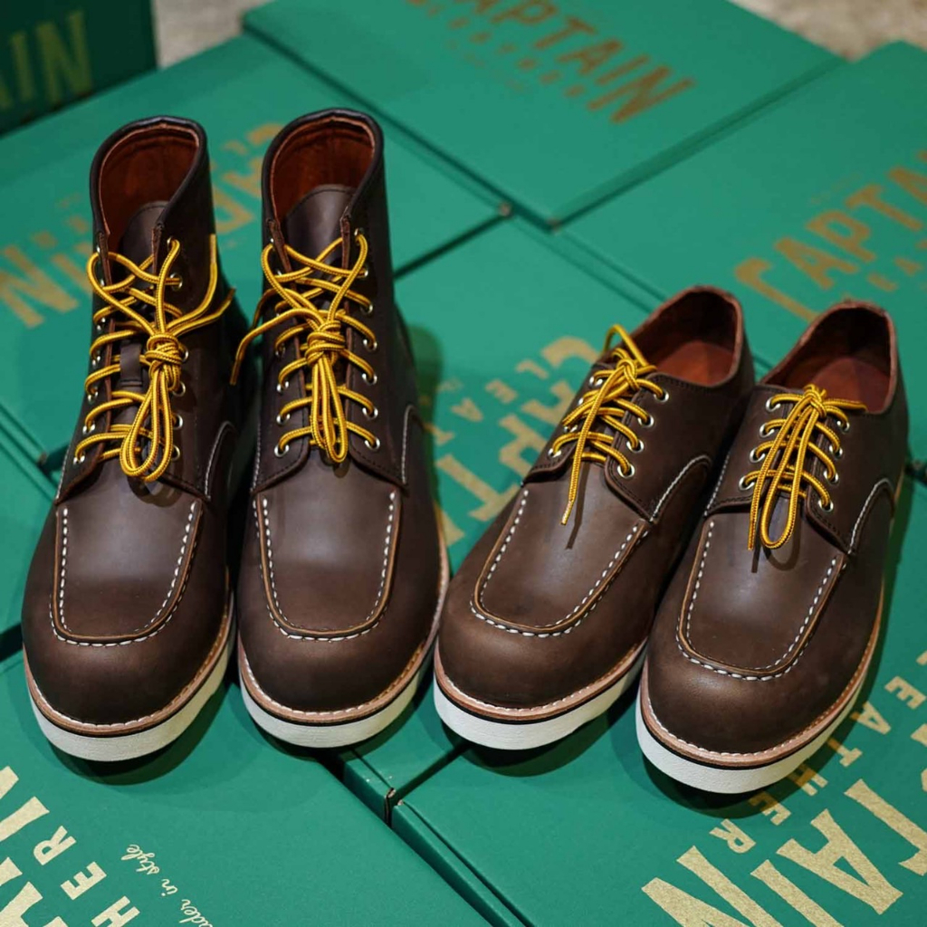 ภาพสินค้ารองเท้าหนังแท้ (มี5สี) รุ่น CAPTAIN MOC TOE ฟรีเชือกรองเท้าสีดำและสีมัสตาร์ด จากร้าน captainleather บน Shopee ภาพที่ 6