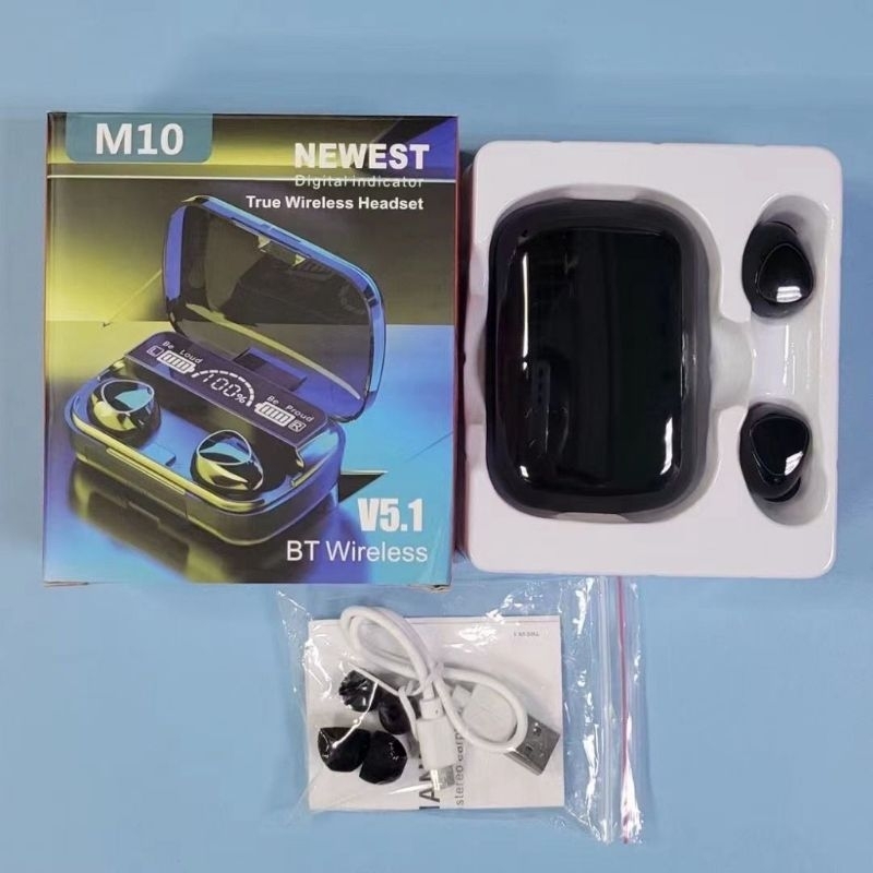 พร้อมส่ง-หูฟังบลูทูธไร้สาย-m10-เสียงhd-ดูหนัง-ฟังเพลง-เล่นเกมส์-ไม่สะดุด