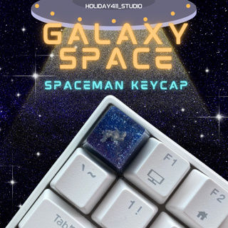 🪐 Galaxy Space Keycap 🪐 คีย์แคปกาแล็คซี่ นักบินอวกาศ คีย์แคปตกแต่งคีย์บอร์ด