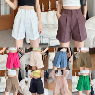 ภาพหน้าปกสินค้าBEMYCHIC กางเกงขาสั้นเอวสูงผู้หญิง ใส่ทำงาน  BASIC SHORTS ที่เกี่ยวข้อง