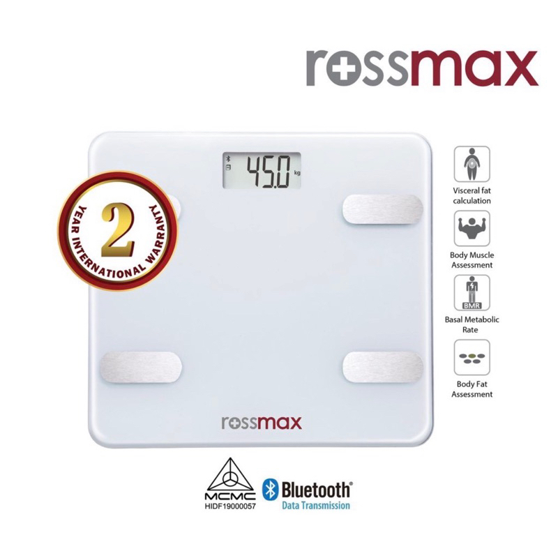 เครื่องชั่งน้ำหนัก Rossmax WF262 (Body Fat Monitor with scale) | Shopee ...