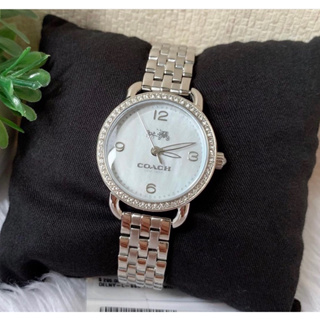 🎀(สด-ผ่อน) นาฬิกาสีเงิน หน้าปัด 28 มิล 14502477 Coach Delancey Mother of Pearl Dial Ladies Watch