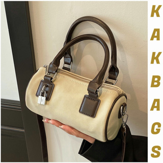กระเป๋าทรงกระบอกแบบพกพา KakBags 2023กระเป๋าสะพายข้างแมทช์ลุคง่ายรุ่นใหม่