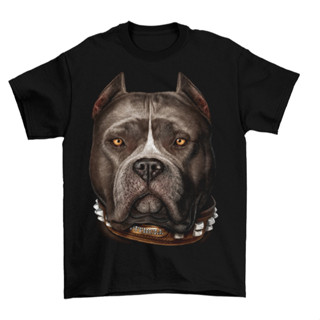 Blaxroxx เสื้อการ์ตูน แฟชั่น เสื้อยืดคอกลมแขนสั้น ลายหมา pit bull