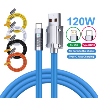 120w 6a สายชาร์จเร็ว ยาว 2เมตร L/USB/Type C สายชาร์จ สําหรับ OPPO SAMSUNG fast Charger cable
