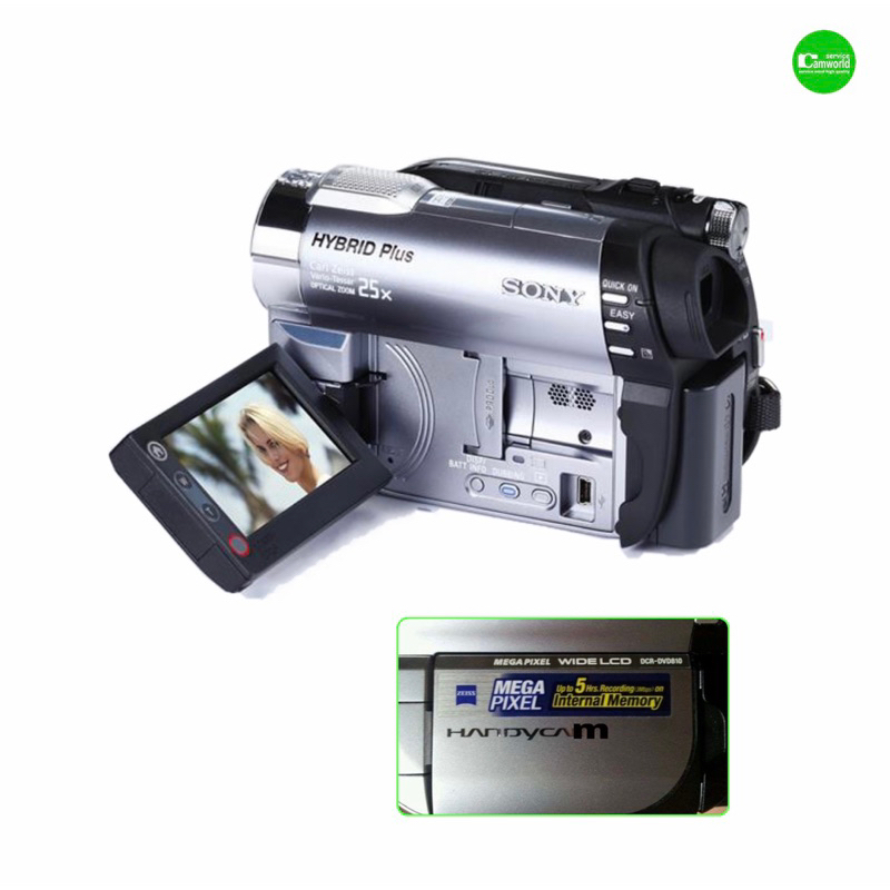 sony-handycam-dcr-dvd810-hybrid-camcorder-สุดเจ๋ง-กล้องวีดีโอใช้แผ่นdvd-memory-stick-8gb-memory-in-มือสองคุณภาพประกัน