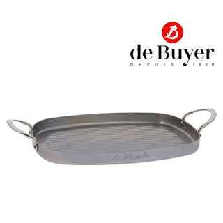 de Buyer 5640.02 Grill Iron Mineral B 2 Handles 38x26 cm / กระทะเหล็ก