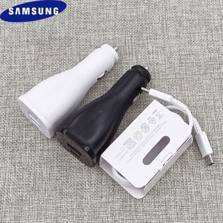ชาร์จรถ Samsung S21 S20 S10 S9 Plus Car Charger 2 Ports USB Fast Charging AdapterType C Cable For Galaxy Note 20 10 A20S