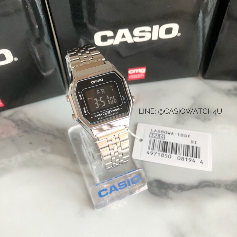 นาฬิกาข้อมือ-casio-ของแท้-cmg-คาสิโอ-รุ่น-la680wa-1-la680wa-1b-la680wa-7-ประกันศูนย์เซ็นทรัล-cmg-1-ปีเต็ม