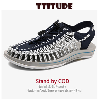 🔥 Attitude 🔥【ส่งไว🚀1-2 วัน】รองเท้าแตะรัดส้น เชือกถักสาน รองเท้าเดินป่า Sandals 4 สี พร้อมส่ง!