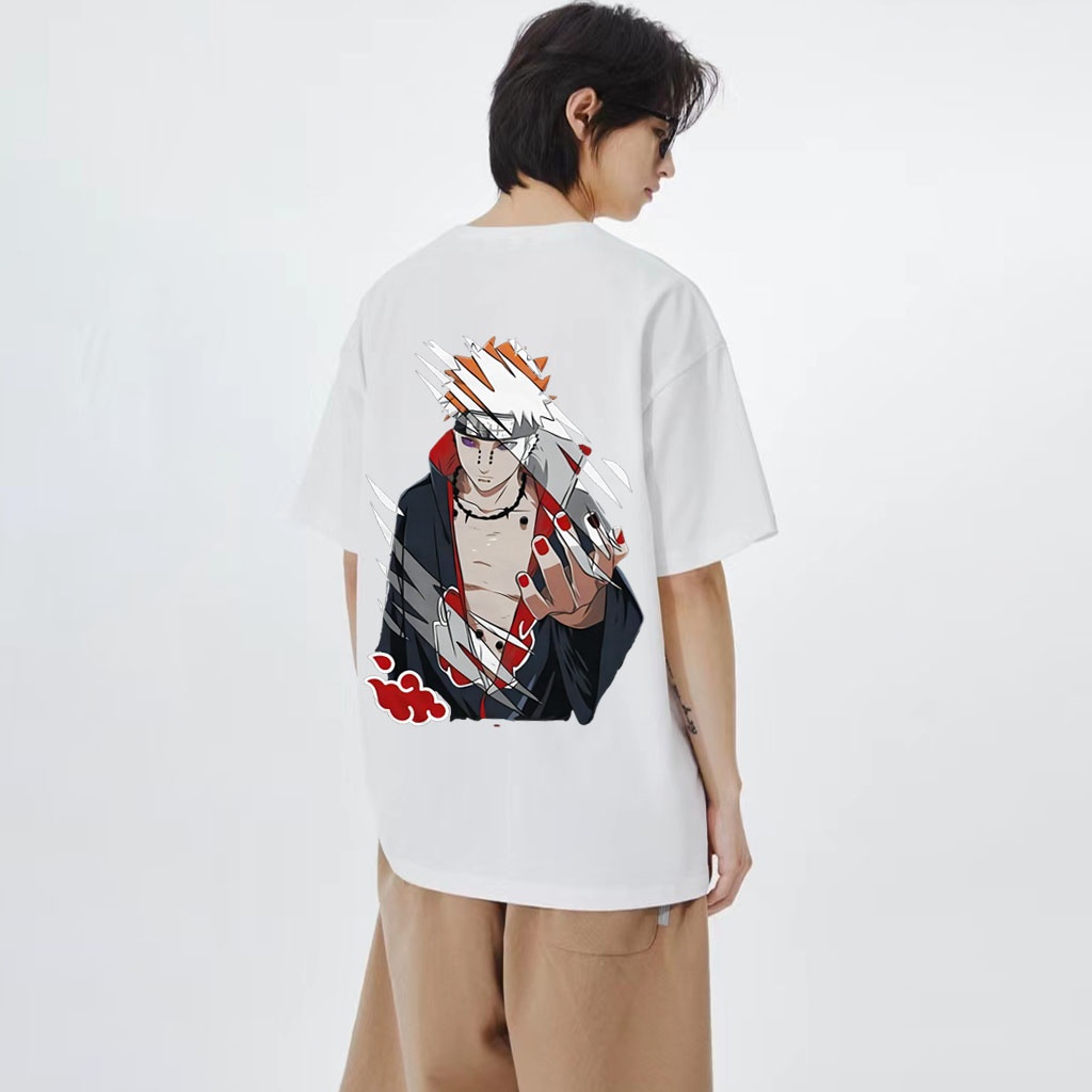 anime-naruto-street-crew-neck-เสื้อยืดคอกลมกราฟฟิตีอินเทรนด์ผ้าฝ้ายขนาดใหญ่
