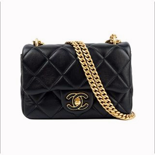 chanel-chanel-classic-flap-cf-สายโซ่-double-c-หนังแกะตะเข็บ-กระเป๋าสะพาย