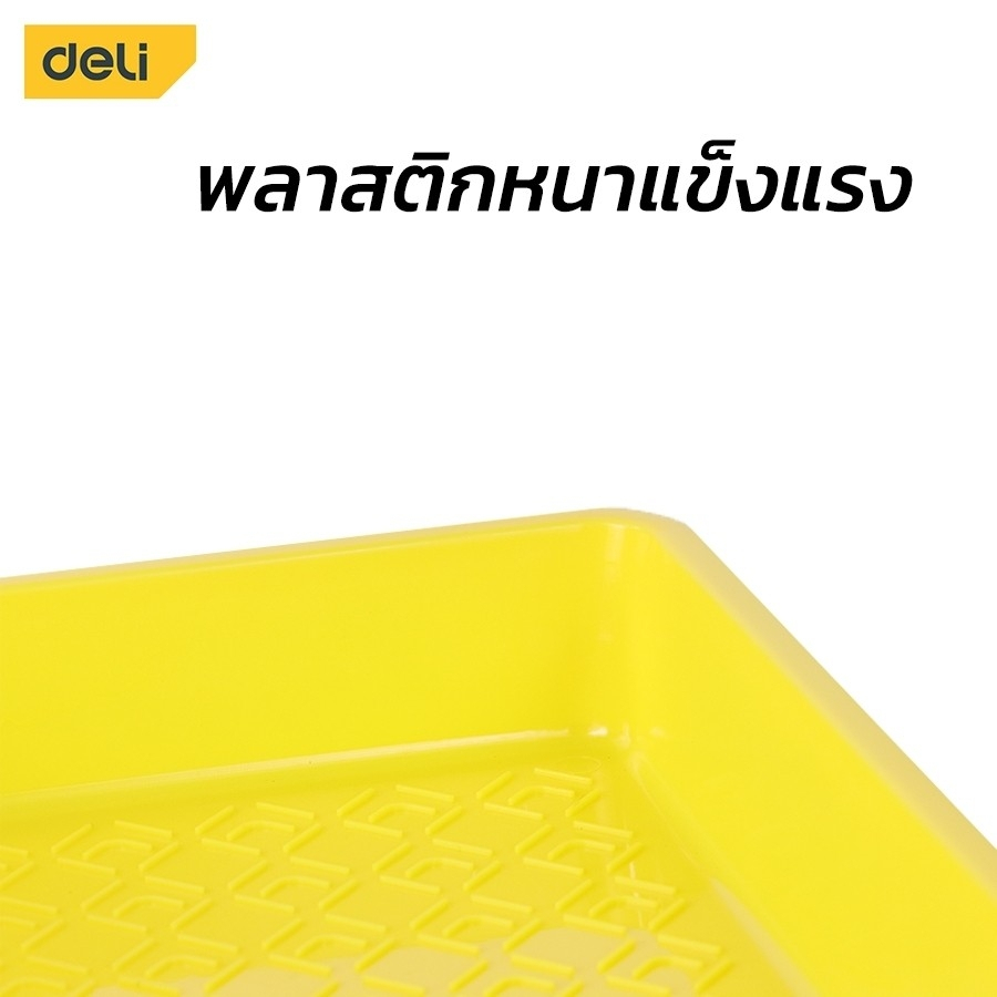 deli-ชุดถาดกลิ้งพร้อมอุปกรณ์ทาสี-ขนาด-4-9-นิ้ว-ลูกกลิ้งทาสี-อุปกรณ์ทาสีบ้าน-ถาดหนา-ทนทาน-paint-roller