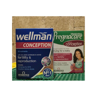 🔥[EXP.กย.67] ​Pregnacare &amp; Wellman🇬🇧วิตามินบำรุงเตรียมตั้งครรภ์ #​Elevit menevit conceive folic,ovaboost​ conception