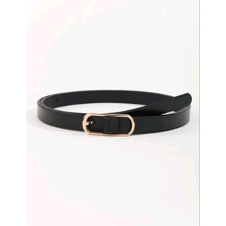 เข็มขัดแฟชั่น เข็มขัด PU เข็มขัดเส้นเล็ก น่ารักๆ Geometric Buckle Belt (ส่งจากไทย)