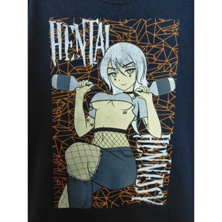 เสื้อยืด มือสอง ลายการ์ตูน อนิเมะ Hentai อก 42 ยาว 28