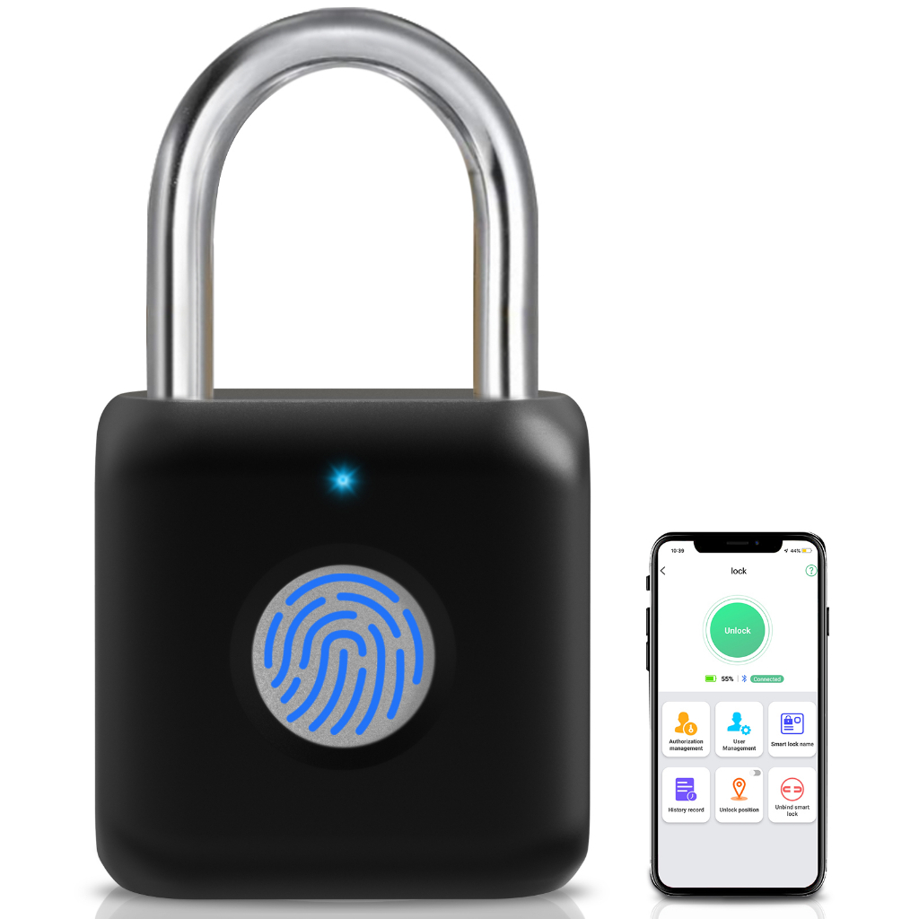 Smart Padlock ล็อคลายนิ้วมือสมาร์ทกุญแจปลดล็อกด่วน Keyless USB ชาร์จ ...