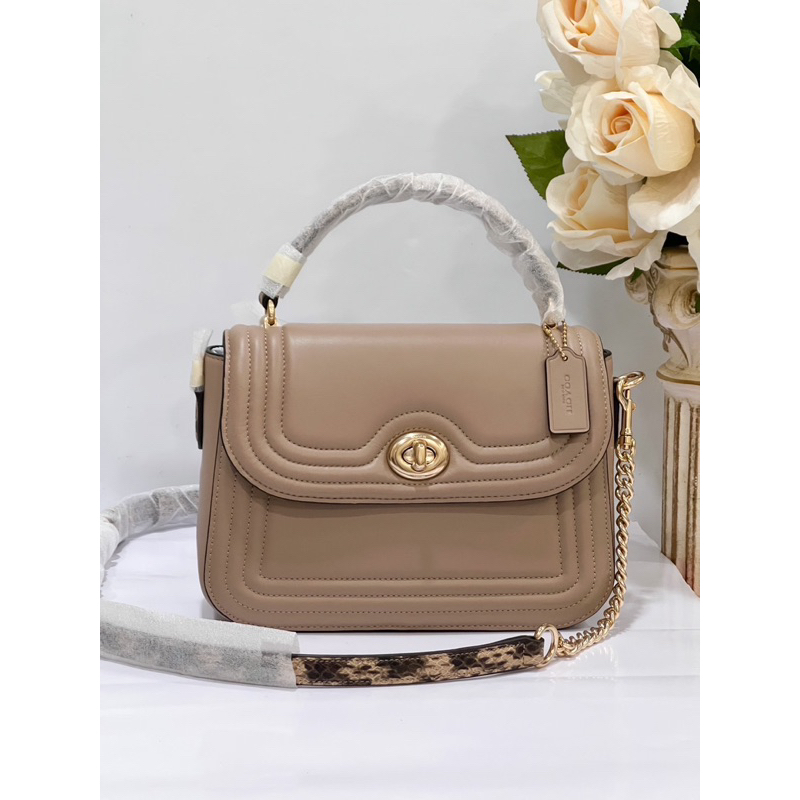Marlie Top Handle Satchel With Border Quilting Shopee Thailand