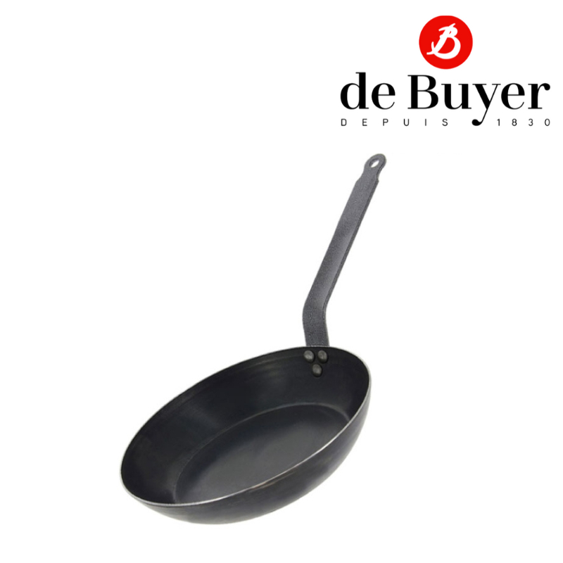 de-buyer-5400-round-blue-steel-pan-outdoor-กระทะเหล็ก