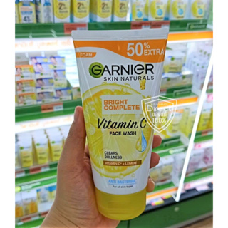 Garnier สกิน เเนทเชอรัลส์ ไบท์ คอมพลีท วิตามินซี เฟส วอช โฟม  150 มล.(เเพ็คเกจใหม่)