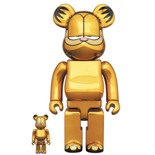 Bearbrick Garfield Gold Chrome 400+100% ของใหม่ ของแท้ พร้อมส่ง