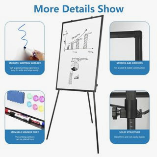 กระดานฟลิปชาร์ท กระดานไวท์บอร์ดขาตั้งกระดานไวท์บอร์ดแม่เหล็ก 60x90 ซม ไวท์บอร์ดแม่เหล็ก ออฟฟิศ Whiteboard