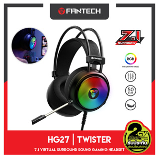 ภาพหน้าปกสินค้าFANTECH รุ่น HG27 TWISTER Gaming Headset ระบบ 7.1 หูฟังเกมมิ่ง แฟนเทค หูฟัง gaming มีไมโครโฟน ไฟ RGB รอบหูฟัง  สำหรับเกม ที่เกี่ยวข้อง
