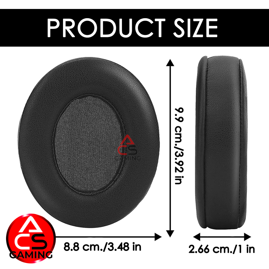 acs-ฟองน้ำหูฟัง-razer-หนังสีดำ-สำหรับรุ่น-kraken-x-gaming-headset-memory-foam-earpads-จัดส่งจากกรุงเทพฯ