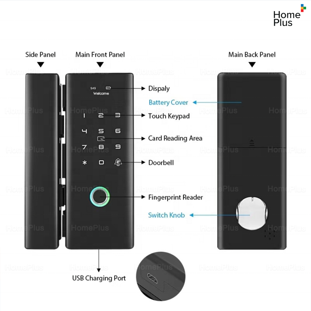 smart-digital-door-lock-กลอนประตูดิจิตอล-ประตูกระจก-บานเลื่อน-สวิง-ลูกบิดประตูดิจิตอล-กลอนประตูอัจฉริยะ-สแกนลายนิ้วมือ