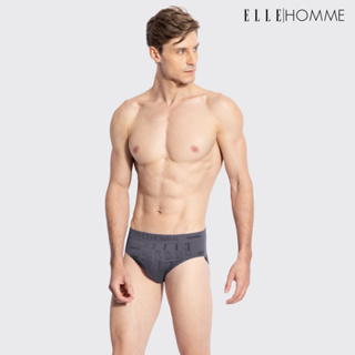 ELLE HOMME | แพ็ค 1 ชิ้น กางเกงในชาย ทรง BIKINI เนื้อผ้ายืดหยุ่นสูง ใส่สบายตลอดทั้งวัน สีเทาเข้ม | KUB9926W2