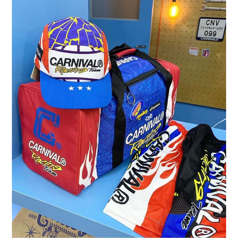 ของแท้-กระเป๋าcarnival-x-honda-monkey-riding-bag-blue-black-ของใหม่-พร้อมส่ง